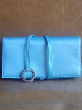 Bulgari Satin Clutch Purse Cosmetic Bag